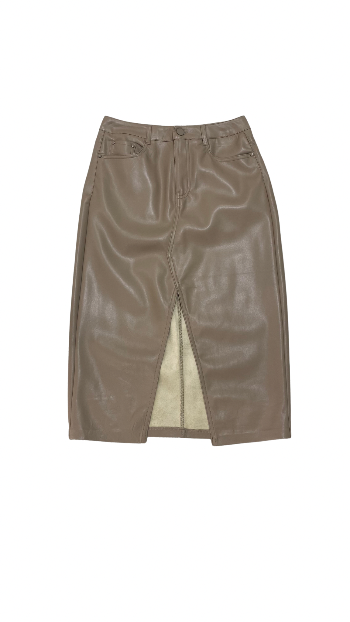 LEATHER-EFFECT SKIRT