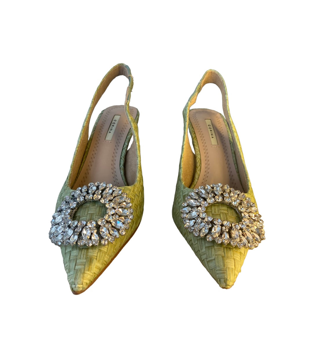 ORNAMENTED SLOTTED HEELED SHOES
